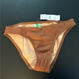 J. Crew Copper Ribbed Bikini Bottom